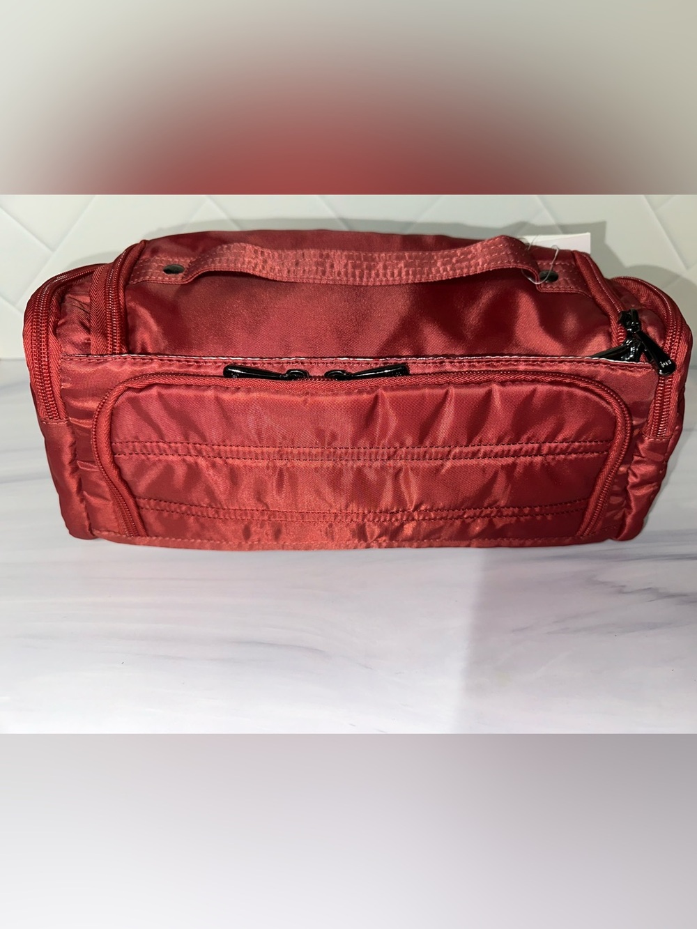 Lug Trolley Cosmetic Travel bag - Rosewood Red - New! - Picture 4 of 13